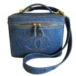 Chanel Denim Vanity Bag Black
